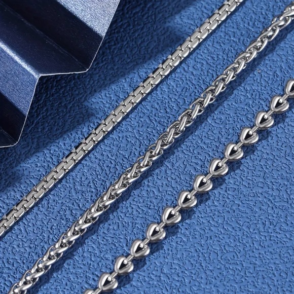 New 3 Piece Titanium Steel Bracelet Set - Picture 4 of 5